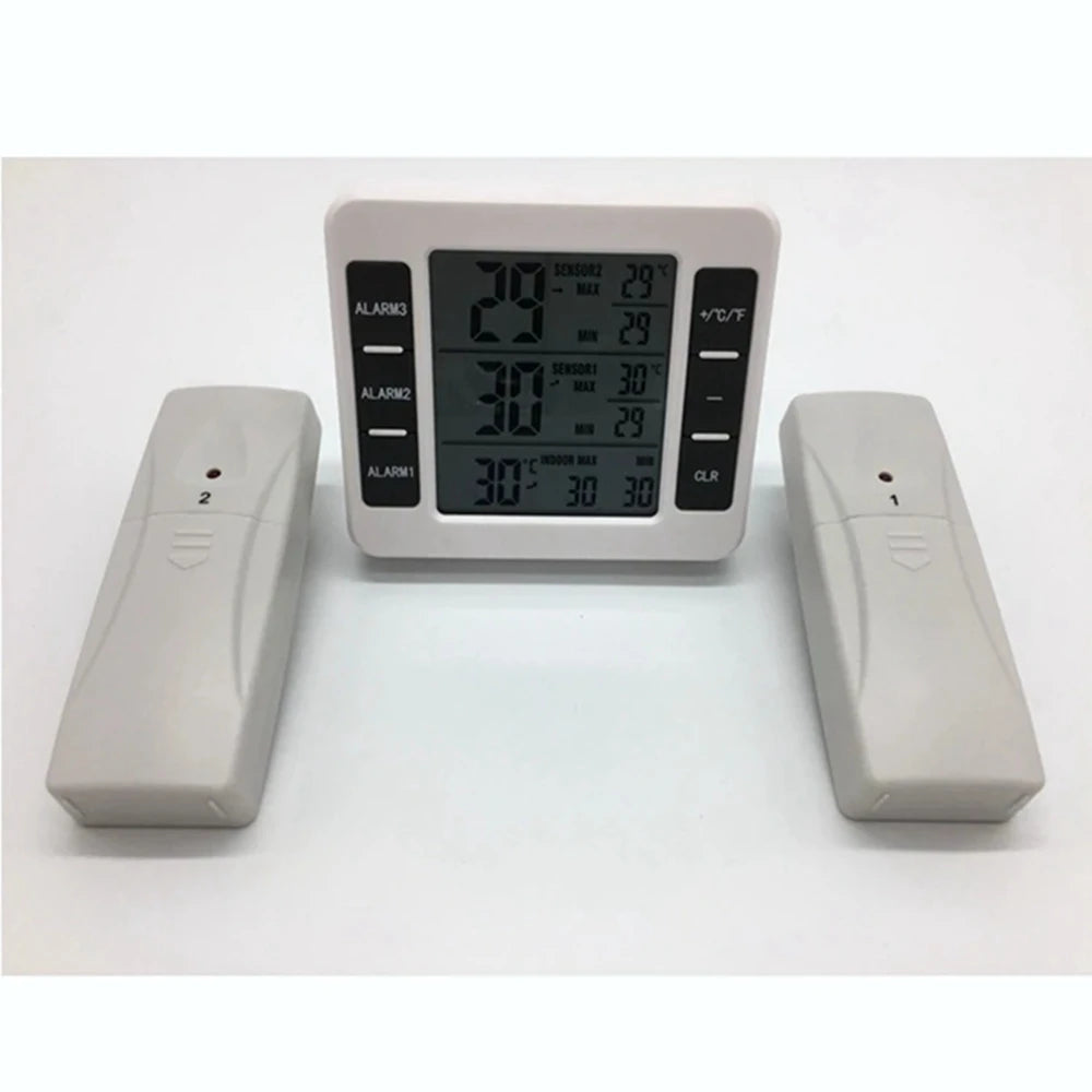 Digital Wireless Refrigerators Thermometer C/F Max Min Cordless Freezers Home Fridge Truck Temperature Sensor Monitor -40℃~60℃
