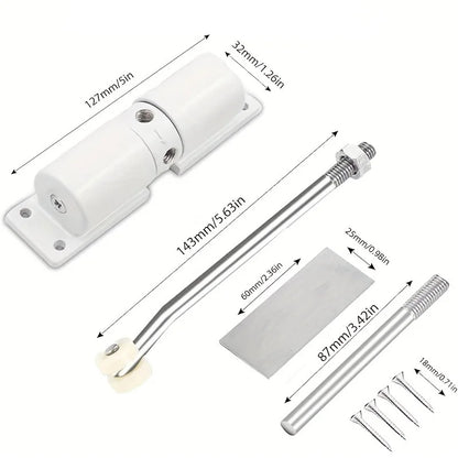 Automatic Door Closer, Automatic Safety Spring Door Hinge, Adjustable Door for Slow Closing Family Safety Door Shift Hinge Door