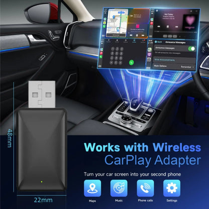 2-in-1 Wireless CarPlay & Android Auto Adapter, Plug & Play CarPlay Converts Wired to Wireless, Fast Auto-Connect, No Lag