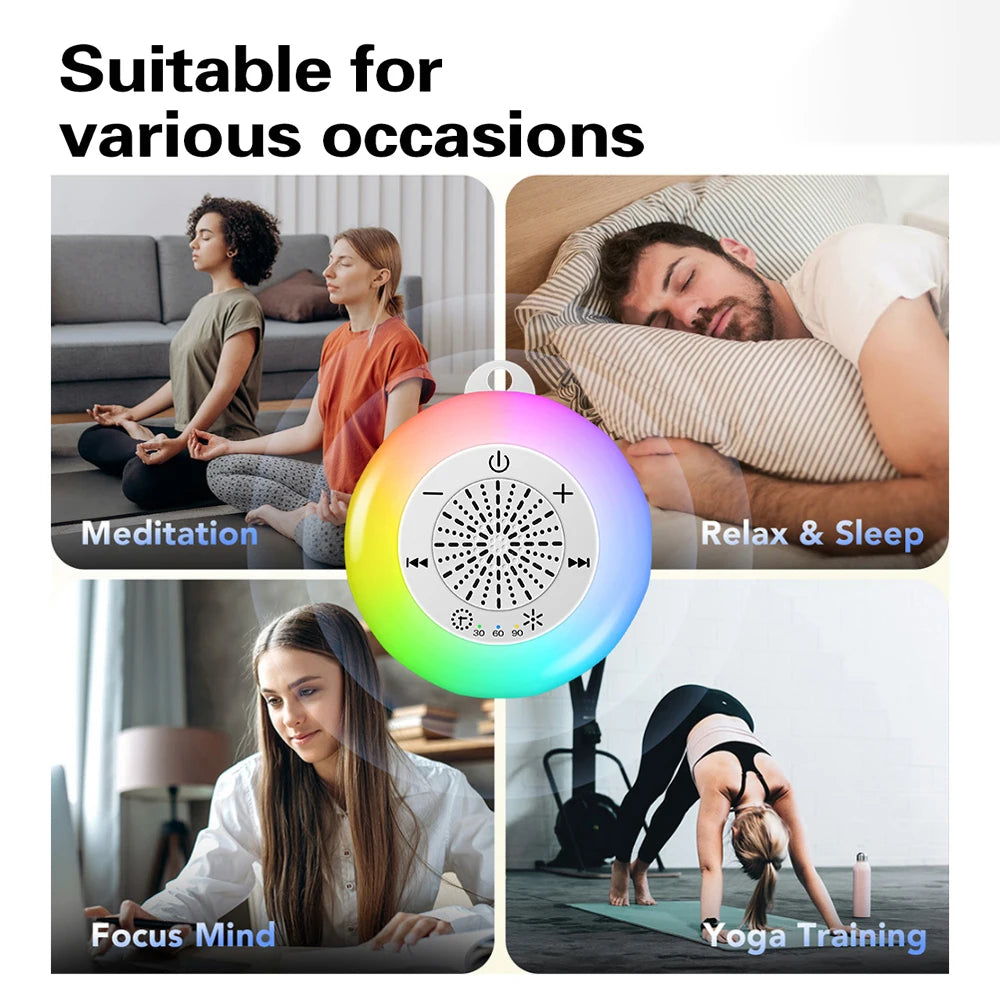 Baby Sleeping White Noise Machine USB Rechargeable Night Light Music Player 22 kinds of Soothing Sounds Child Sleep Aids Tools