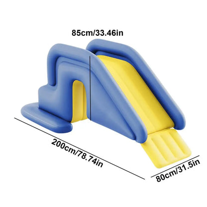 Lengthen And Widen The Slide Inflatable Water-filled Base Pool Slide Children Climber Slide For Aboves Ground Pool Garden