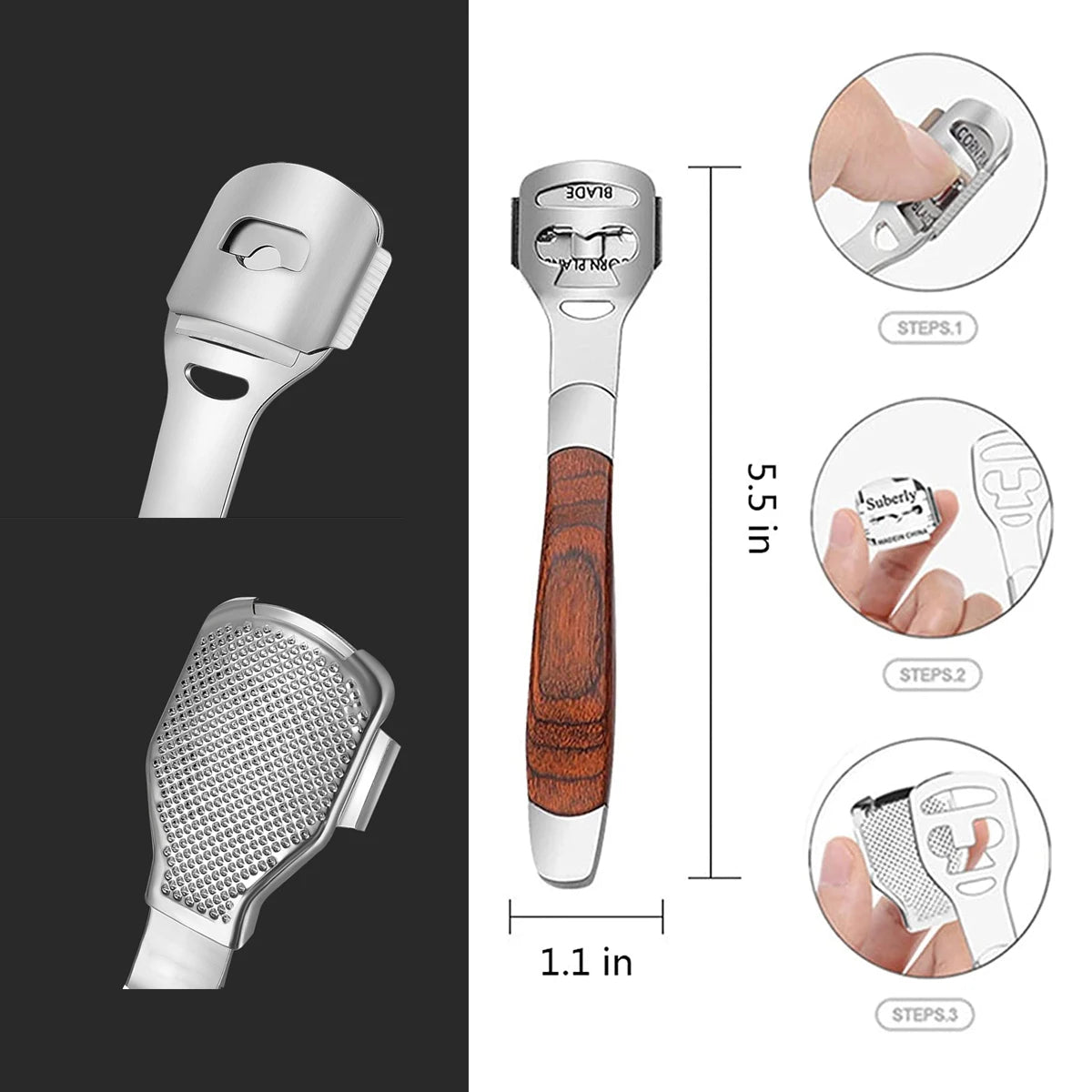 New Foot Care Tool Stainless Steel 1pc Dead Skin Callus Remover Planer Cutter Shaver Foot Tools