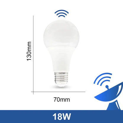 LED E27 Radar Sensitive Light Bulb 189-265V Energy Saving Smart Detection Motion Sensor Light  6W 9W 12W 15W 18W 20W Lampada LED