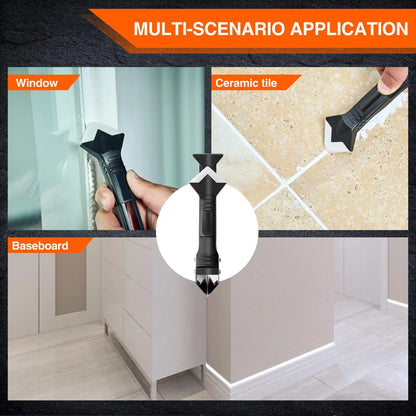 Silicone Caulking Tool 5 in 1 Multi-function Scraper Tool Grout and Caulk Removal Tool for Bathroom Kitchen Floor Window Sink