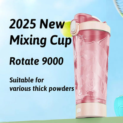Portable Mixing Cup 600ml Protein Shaker Bottle Fully Automatic Blender Kettle USB Rechargeable Multipurpose for Gym Outdoor