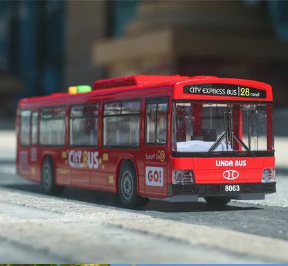 High Quality Simulation Bus Large Size Drop-resistant Light Music Inertia Bus Model Pull Back Car Educational Toys Gifts