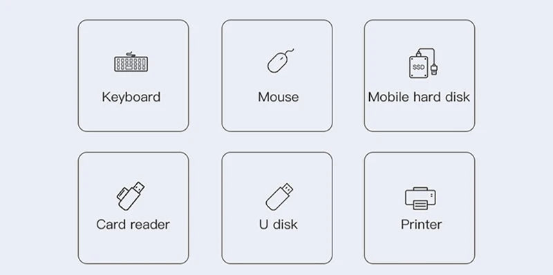 USB 3.0 Power Adapter 7 Port Multi USB Splitter Hub USB Hub 2.0 USB Multiple Expander Switch 30CM Cable Hub Docking Stations