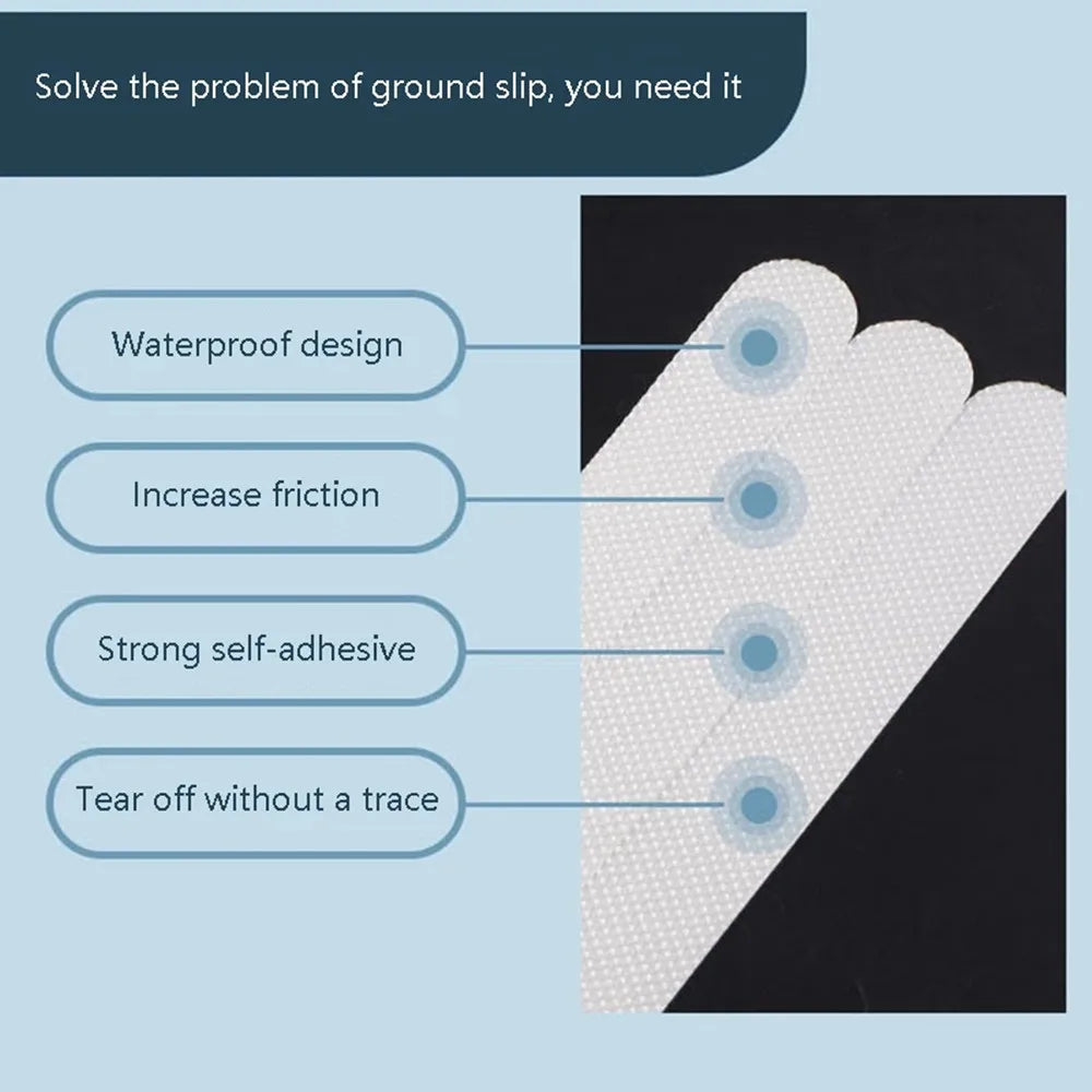 New Anti Slip Bath Grip Stickers Non Slip Shower Strips Flooring Safety Tape White 60/30/10Pcs