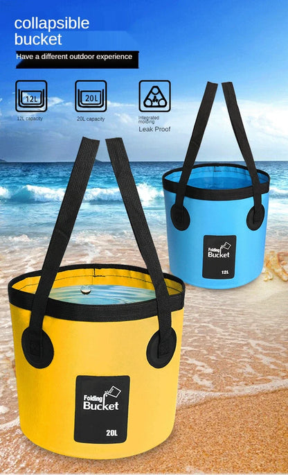 12L/20L Bowl Sink Washing Bag Car Wash Bucket Portable Outdoor Travel Foldable Water Multifunction Folding Portable Bucket Water