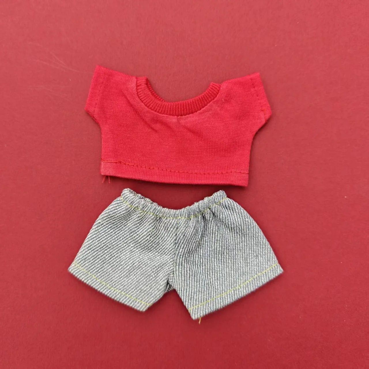 Labubu 3.0 Doll 15/17cm Hoodie with Jeans Set Outfit Accessories for Ropa Labubu