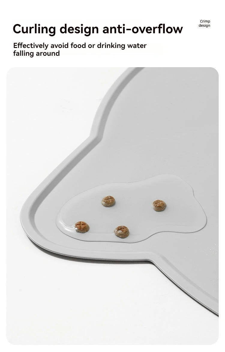 Pet Silicone food Mat Portable heat insulation Waterproof Non-Slip Feeding Mat Slow feeder Bowl Pad Cushion Cat Dog Pet supplies