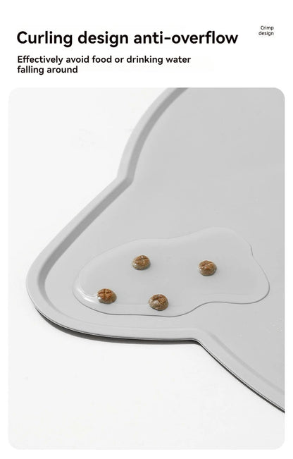 Pet Silicone food Mat Portable heat insulation Waterproof Non-Slip Feeding Mat Slow feeder Bowl Pad Cushion Cat Dog Pet supplies