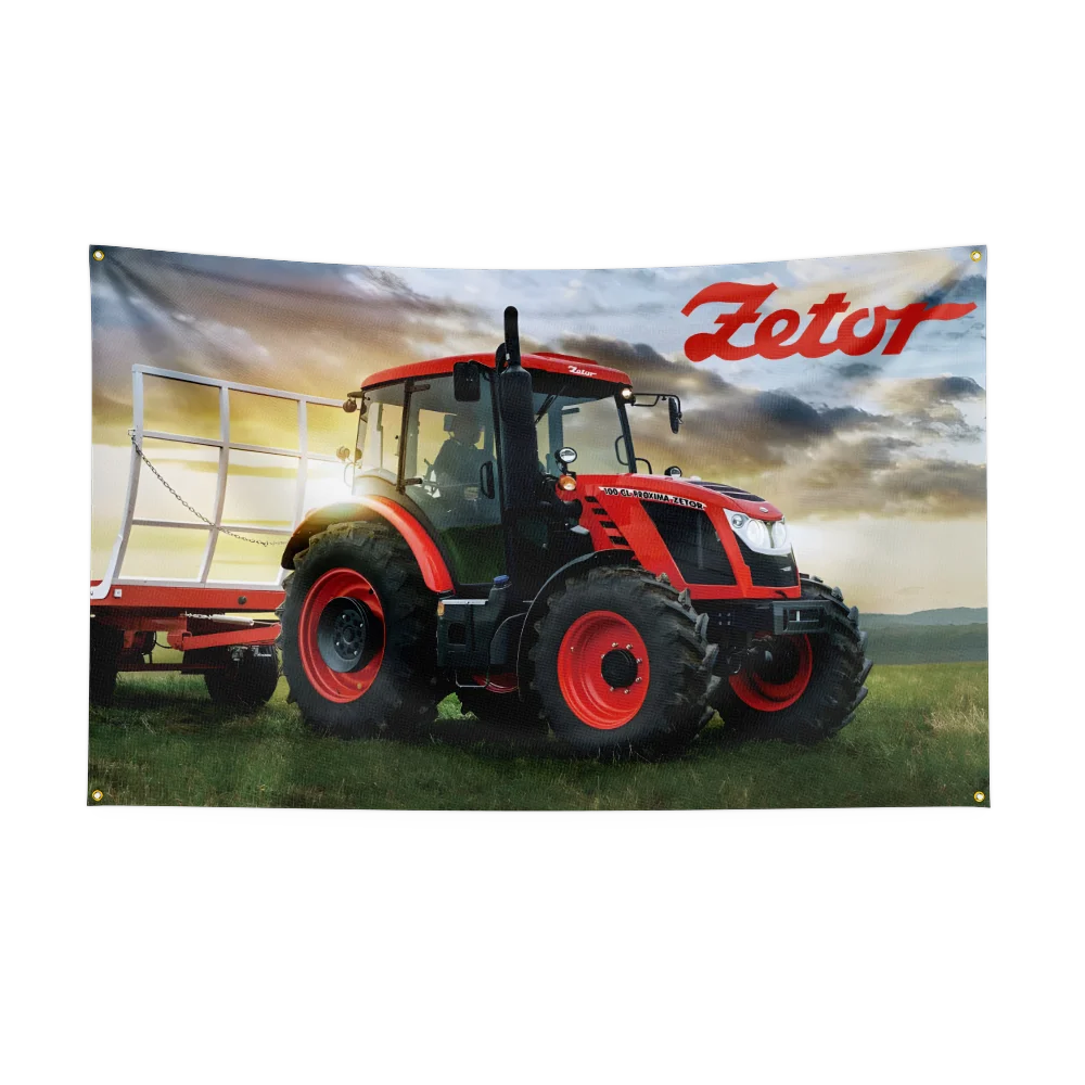 90x150CM TRACTORS-Z-ZETORs a.s. Agriculture Flag Polyester Printed Excavator Banner For Decor