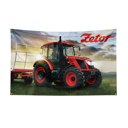 90x150CM TRACTORS-Z-ZETORs a.s. Agriculture Flag Polyester Printed Excavator Banner For Decor