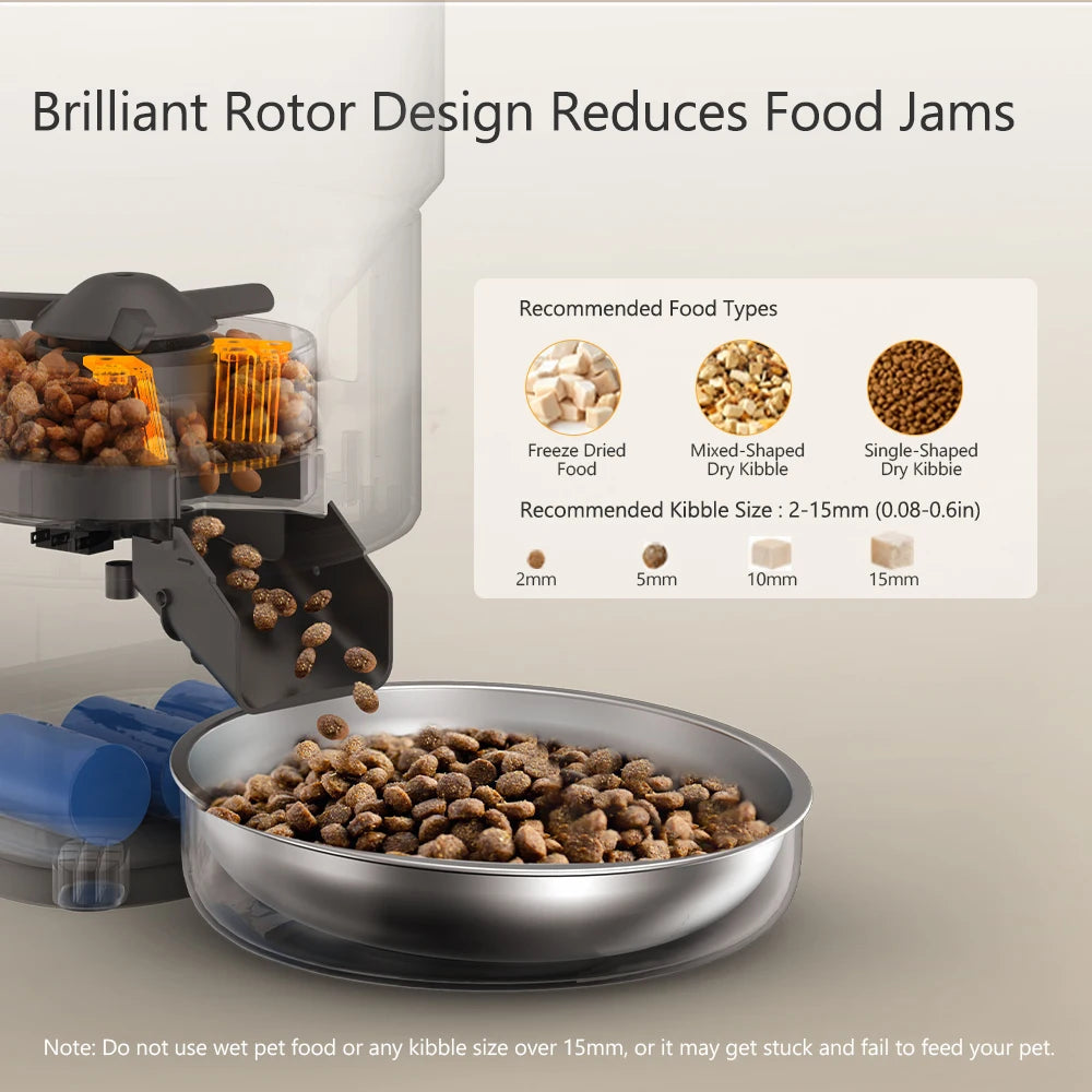 FURPIPI Automatic Pet Feeder 5L Smart Cat Food Kibble Dispenser Wi-Fi App Remote Control Auto Dog Feeder For Cat Pet Accessories