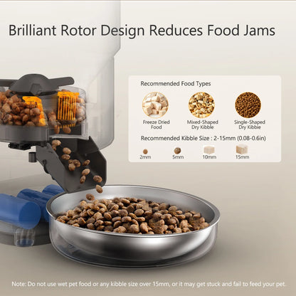 FURPIPI Automatic Pet Feeder 5L Smart Cat Food Kibble Dispenser Wi-Fi App Remote Control Auto Dog Feeder For Cat Pet Accessories