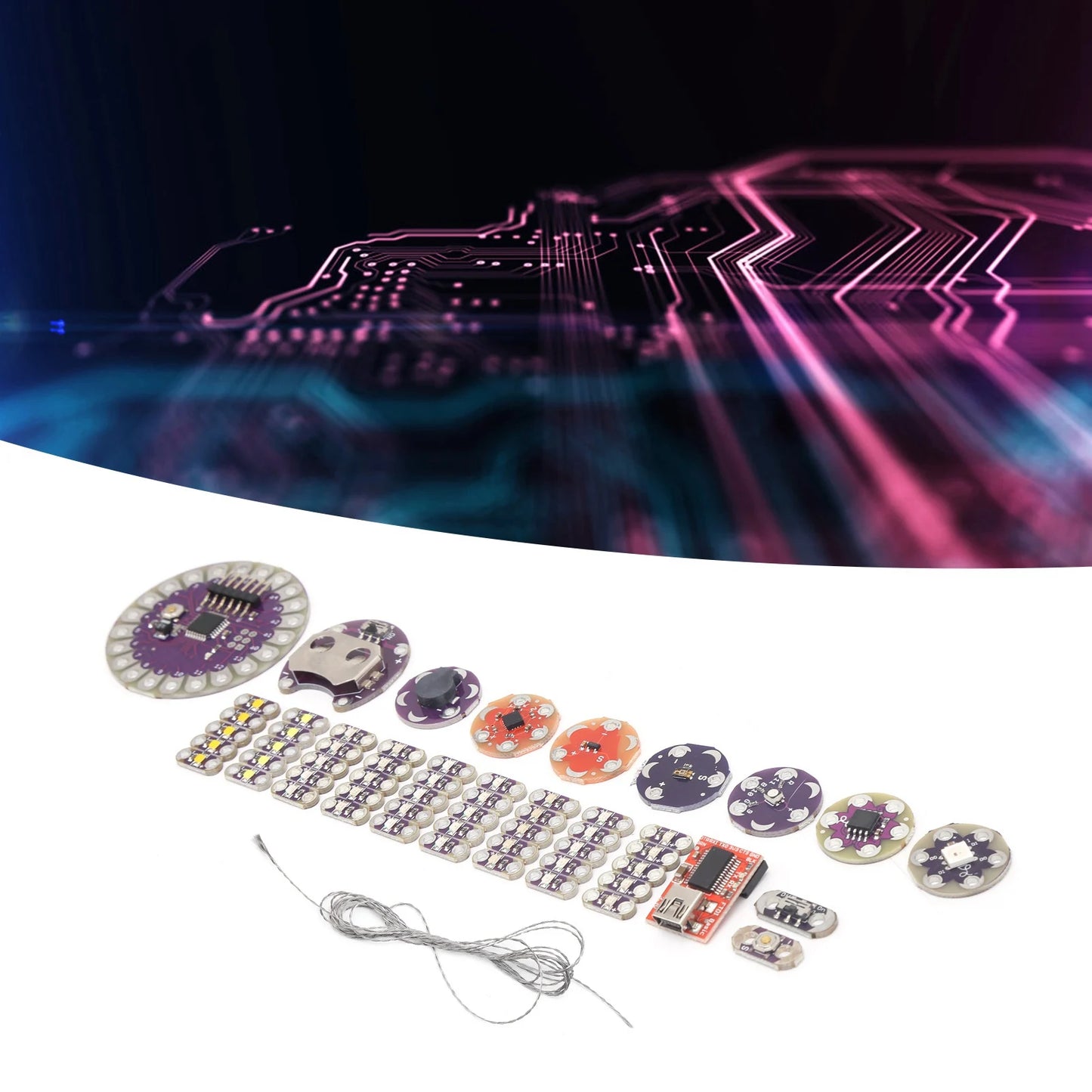 Electronics Starter Kit Conductive Thread Set Development Board Industrial Supplies