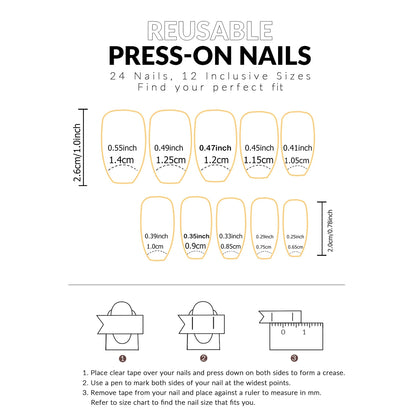 24PCS Long Coffin Pink Press On Nails Fake Press On Nails Gradation Press On Nails Summer Nails