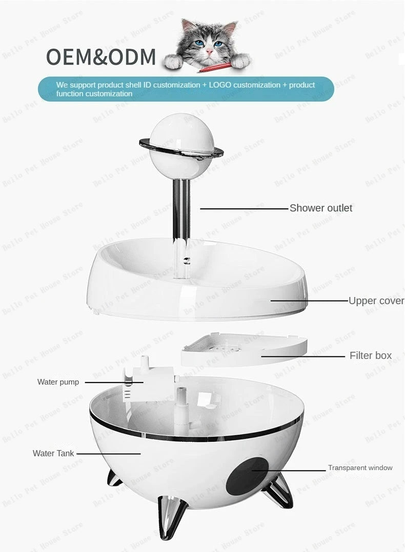 Pet Smart Water Feeder Equipment Universal Smart Water Feeder for Cats and Dogs Can Be Controlled Remotely By APP