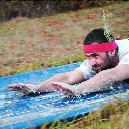 8M Lawn Slip Water Slide Heavy Duty Slip Slide Tarp Waterproof Slip Waterslides Outdoor Backyard Lawn Summer Party Water Games