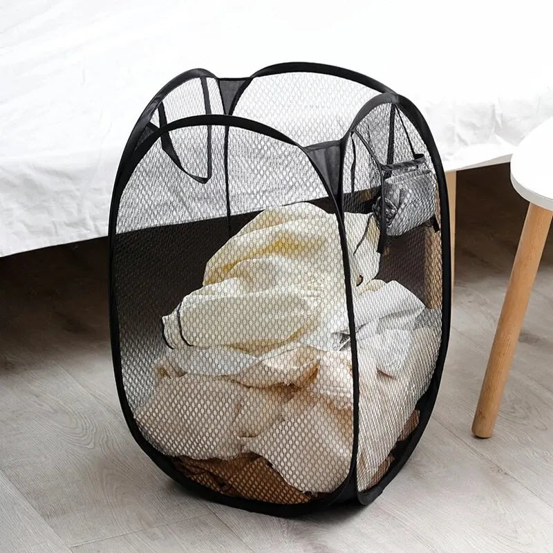 Dirty Clothes Basket Skeleton Ventilated Foldable Easy Storage Portable Large Capacity Clothes Basket