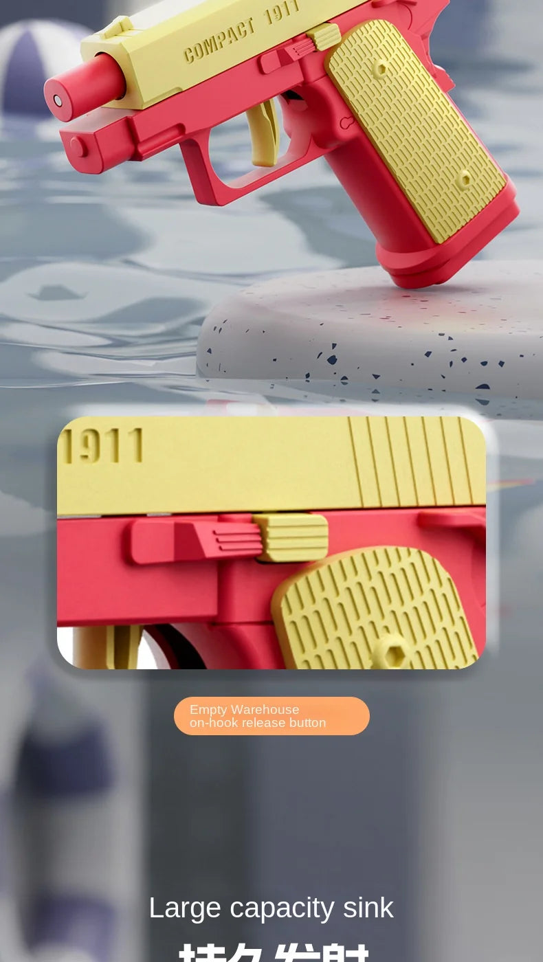 water gun 1911 shape Play Water Water Gun Manual operation running fire water gun Outdoor Water Children Festival birthday Gift