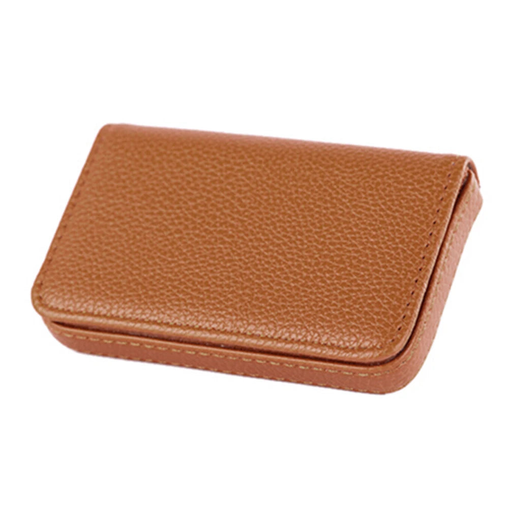 Solid Color PU Leather Business Card Holder Name Card Holder Card Book Large Capacity Card Package Card Holder Card Organizers