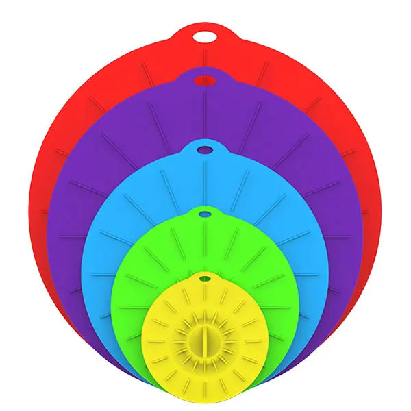 5 Packs Silicone Lids Heat Resistant Microwave Cover for Food Silicone Stretch Lids and Food Covers 5 Sizes Reusable Food Lids