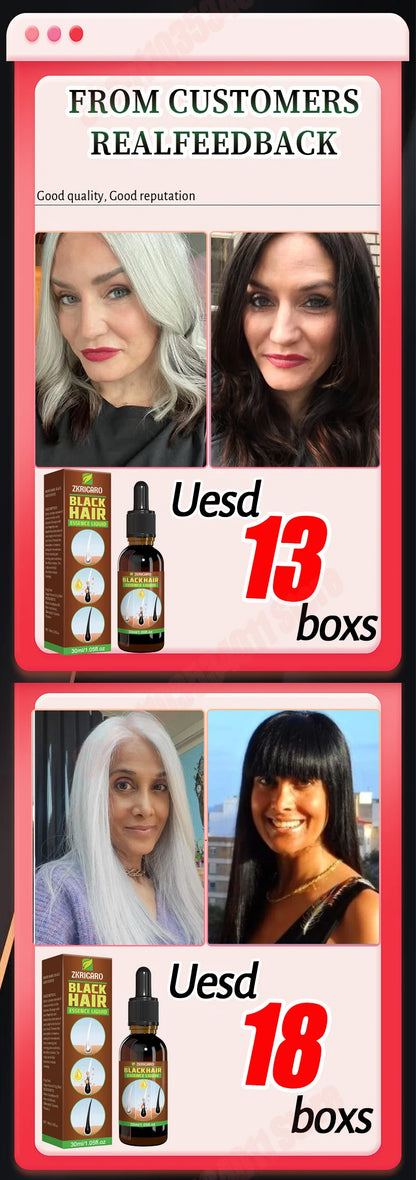 Grey hair serum for men and women, from white to black