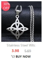 Talisman Protection Luck King Solomon Seal Necklace Stainless Steel Wealth Fortune Wheel Women Men Chain Jewelry salomon N3674