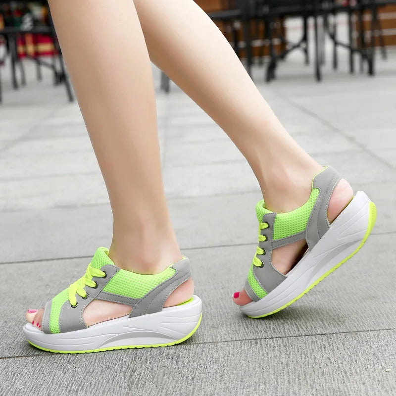 Women Sandals 2023 New Lady Platform Chunky Sandals Comfortable Women's Sandals Open Toe Casual Summer Sports Shoes
