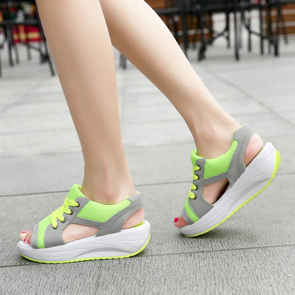 Women Sandals 2023 New Lady Platform Chunky Sandals Comfortable Women's Sandals Open Toe Casual Summer Sports Shoes