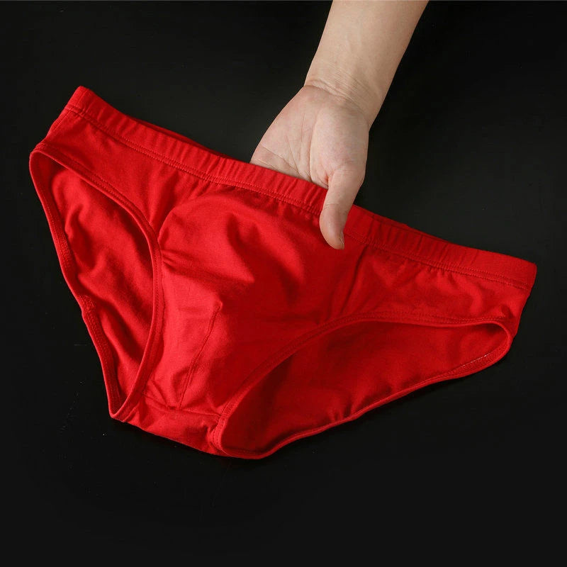 Mens Underwear Briefs Sexy Cueca Calzoncillos Hombre Slip Men Sleepwear Breathable Cotton Solid Color Male Panties Underpants