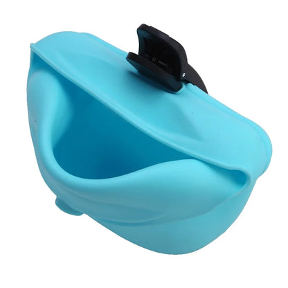 Silicone Dog Treat Bag Outdoor Feeder Puppy Snack Pouch Food Reward Storage Bag Pet Portable Dog Training Waist Bag