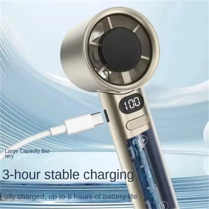 Xiaomi Portable Handheld Fan 120 Wind Speed Mini Leafless Handheld Fan USB Charging Fan Electric Charging