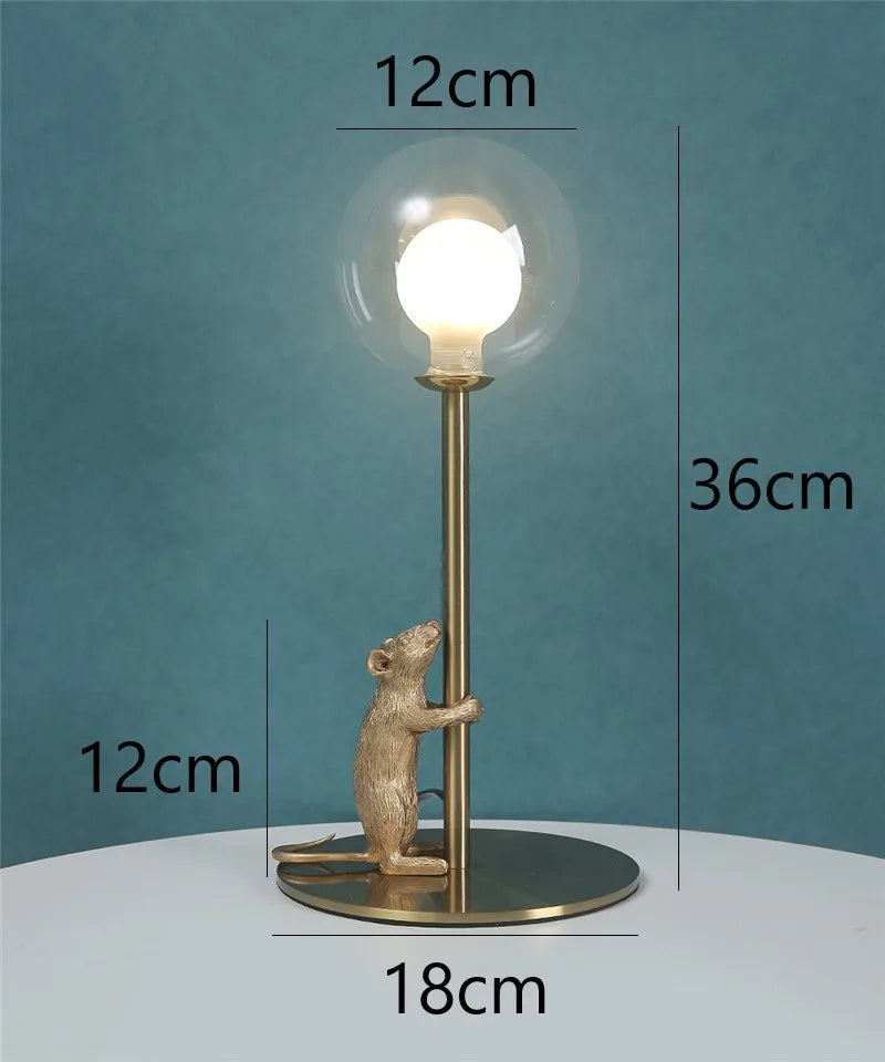 Modern Decorative Floor Lamps Resin Animal Stand Lamps LED Desk Lights Mouse Table Lamps Home Decor Desk Lamp Lighting Fixtures