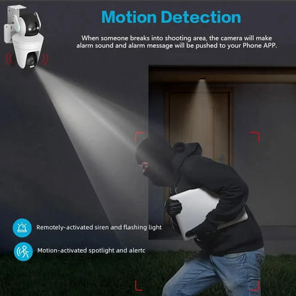 Smart WiFi Security Camera Outdoor Dual PTZ Control 10MP Dual Lens 360° Wireless Video Surveillance IP Camera Smart Home