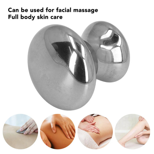 Mushroom Body Gua Sha Tool Mushroom Face Massager Stainless Steel Gua Sha Facial Tool Scraping Massager for Body Face Skin Care