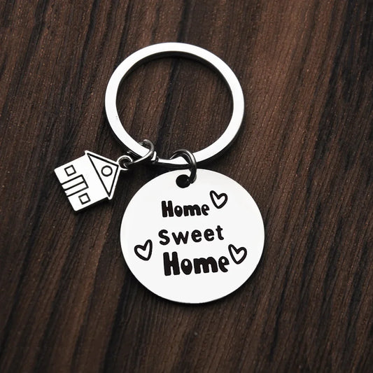 2025 Stainless Steel New Home Keychain Couples First Home Sweet Home Gift Couple New House Keychain Housewarming Gift