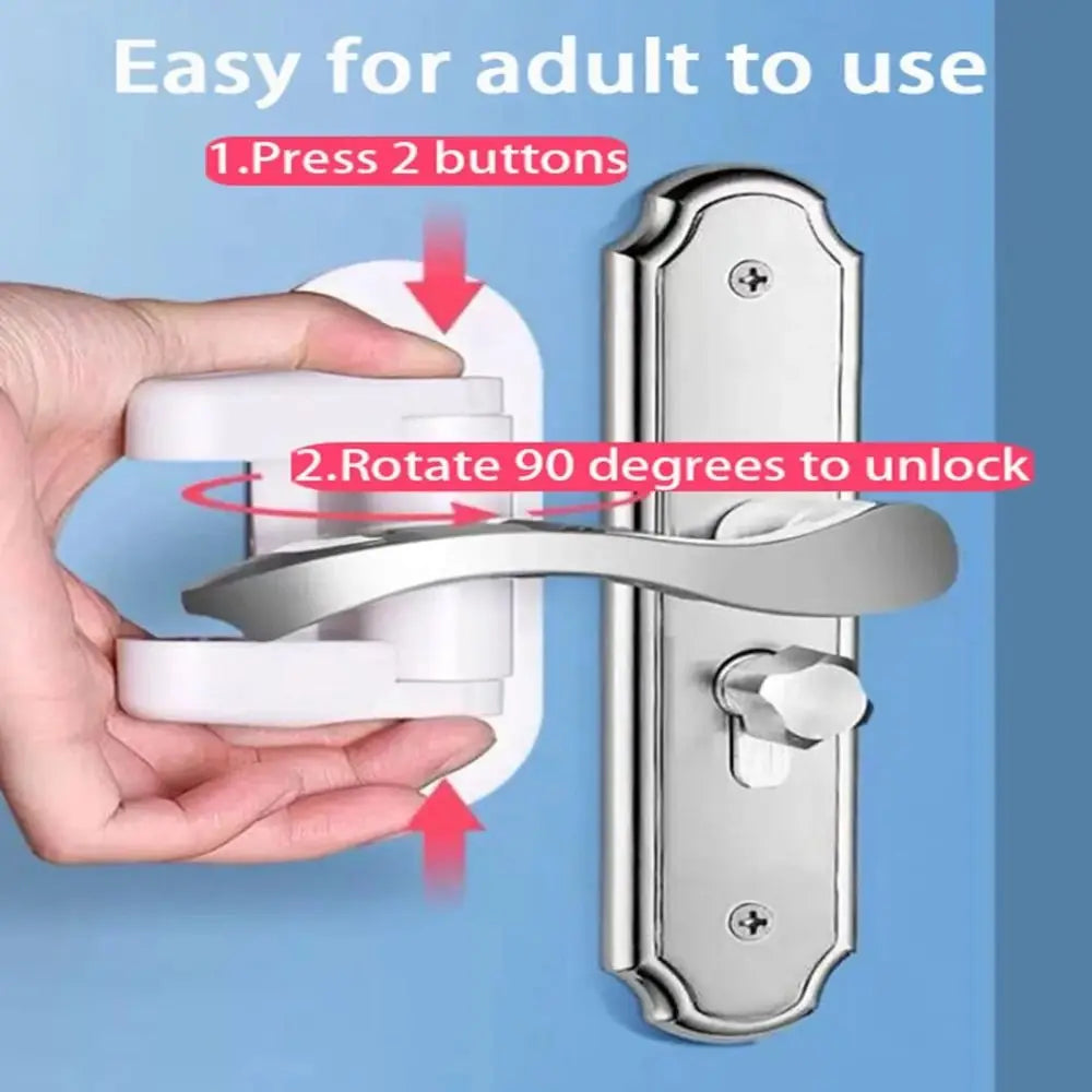 Childproof Anti-theft Door Stopper for Girls Easy-Install White Baby Safety Door Lock Universal Child Protection Locks Windows