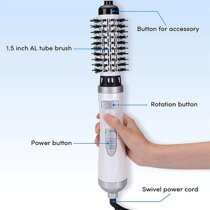 Automatic Rotating Hot Air Brush 2 In 1 360 Degree Curling Iron Hair Dryer Brush Hair Salon Equipment One Step Hair Dryer Comb