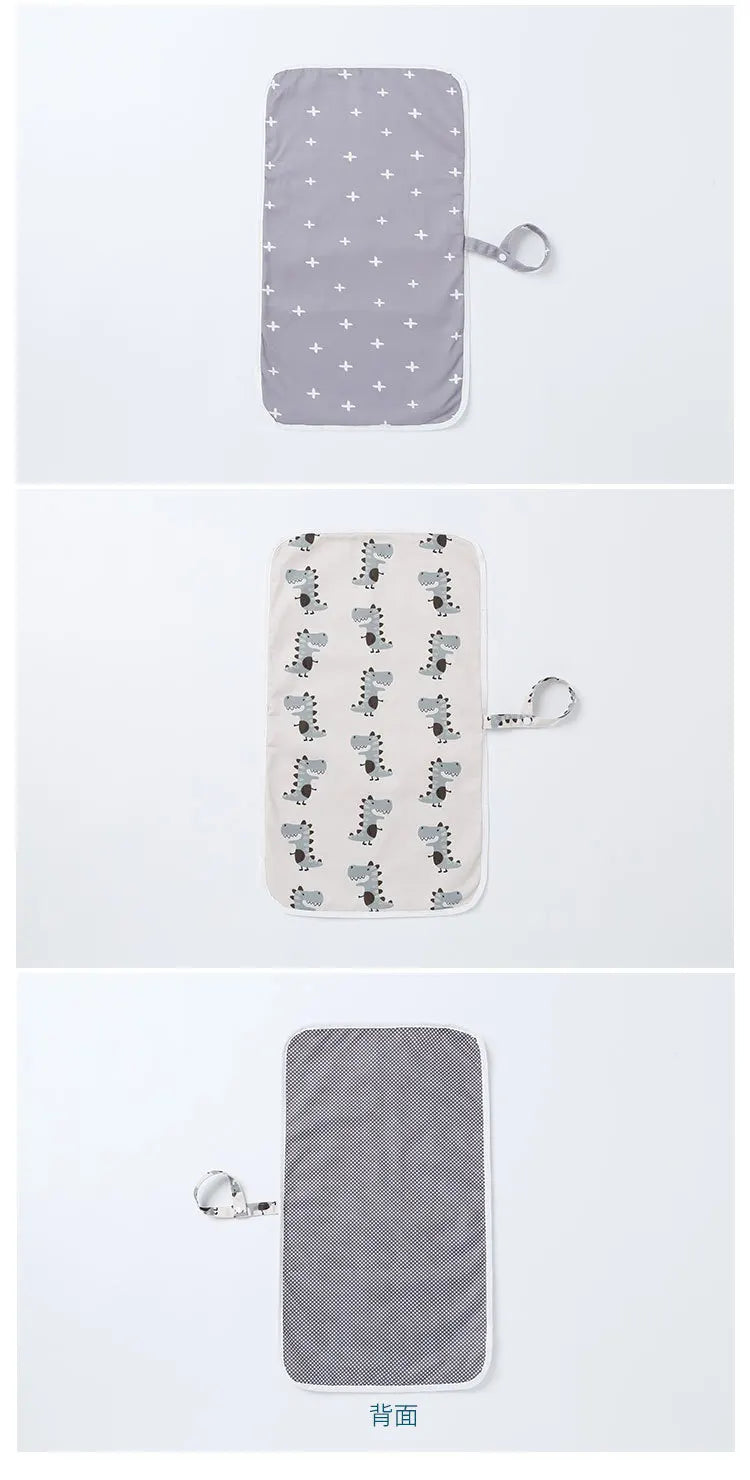 HappyFlute 35*60CM Washable Baby Diaper Changing Mat Soft 100%Polyester Portable Changing Pad Waterproof Cover Mattress For Baby