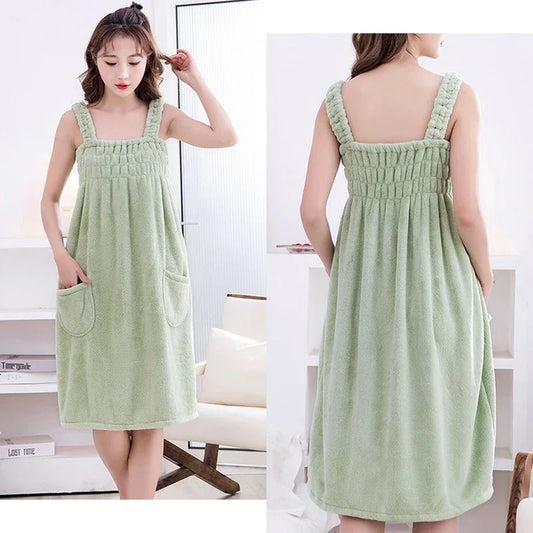 82x140cm Large Bath towels For Body coral velvet Bath Skirt  Fashion Lady Wearable Fast Drying Beach Spa Bathrobes Bath Towels