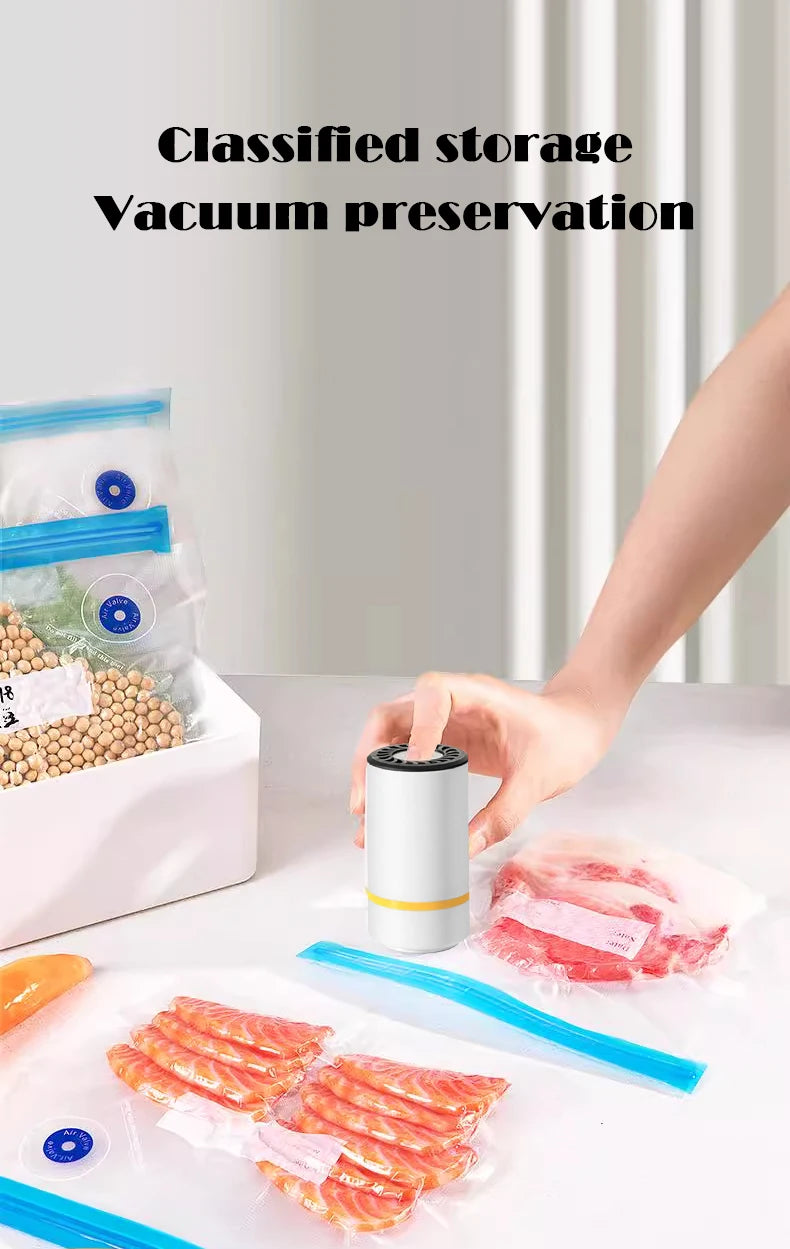 high-quality food handheld vacuum sealer Portable & Rechargeable Vacuum Sealer (Vacuum Sealers+ 30 reusable vacuum seal bags