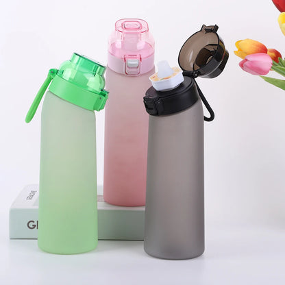 650ML Scent Flavored Water Bottle Leak-Proof with 7 Flavor Pods Air Water Up Bottle Portable for Travel Climbing Hiking
