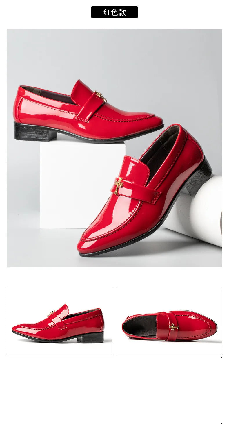 Designer Formal Oxford Shoes for Men Wedding Shoes Leather Pointed Toe Mens Dress Shoes Sapato Oxford Masculino British style