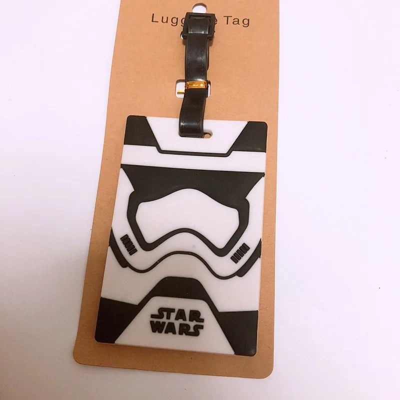 Cartoon Star Wars Travel Luggage Tag Cute Suitcase ID Addres Holder Boarding Baggage Tag Label Adorable Pendant Gift Accessories