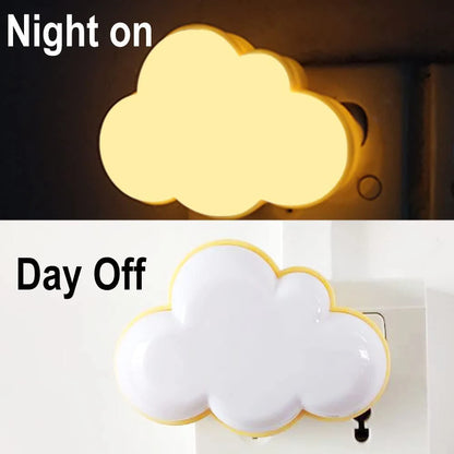 LED Smart Motion Sensor Night Lights  Plug In Auto On/Off Cloud for Kids Bedroom Stair Hallway Study Bedhead Night Lamps