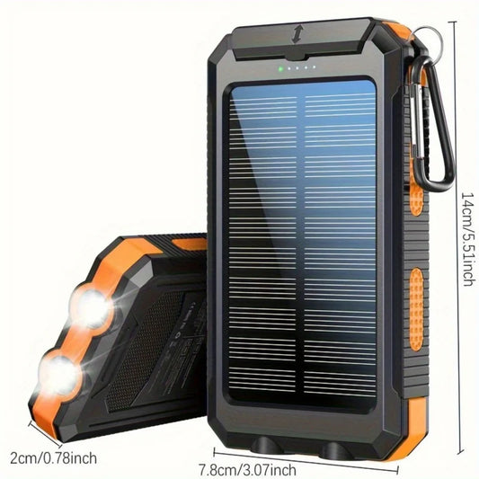 20000mAh Portable Solar Power Bank, Portable Solar Mobile Phone Charger, Camping External Battery Charger for Mobile Phones