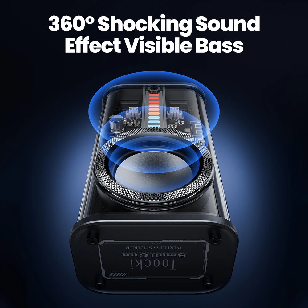 Toocki K07 Portable Bluetooth 5.0 Speaker Stereo Surround Wireless Bluetooth Speakers Dazzling Lighting Audio Player Loudspeaker